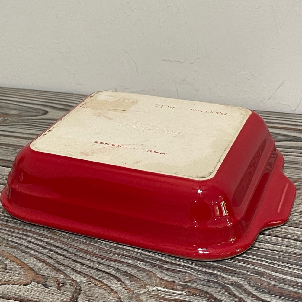 Emile Henry France Modern Classics Ceramic Rectangular Baking Dish Red 9.2"x6.7" - Picture 13 of 17